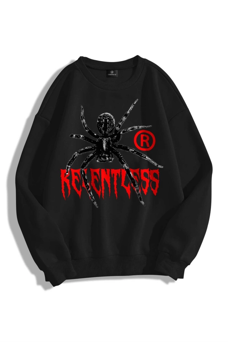 Unisex Relentless Bisiklet Yaka Sweatshirt Hoodie