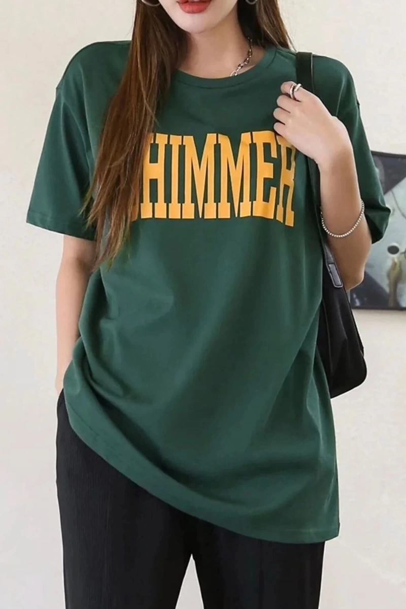 Unisex Shimmer Baskılı T-shirt