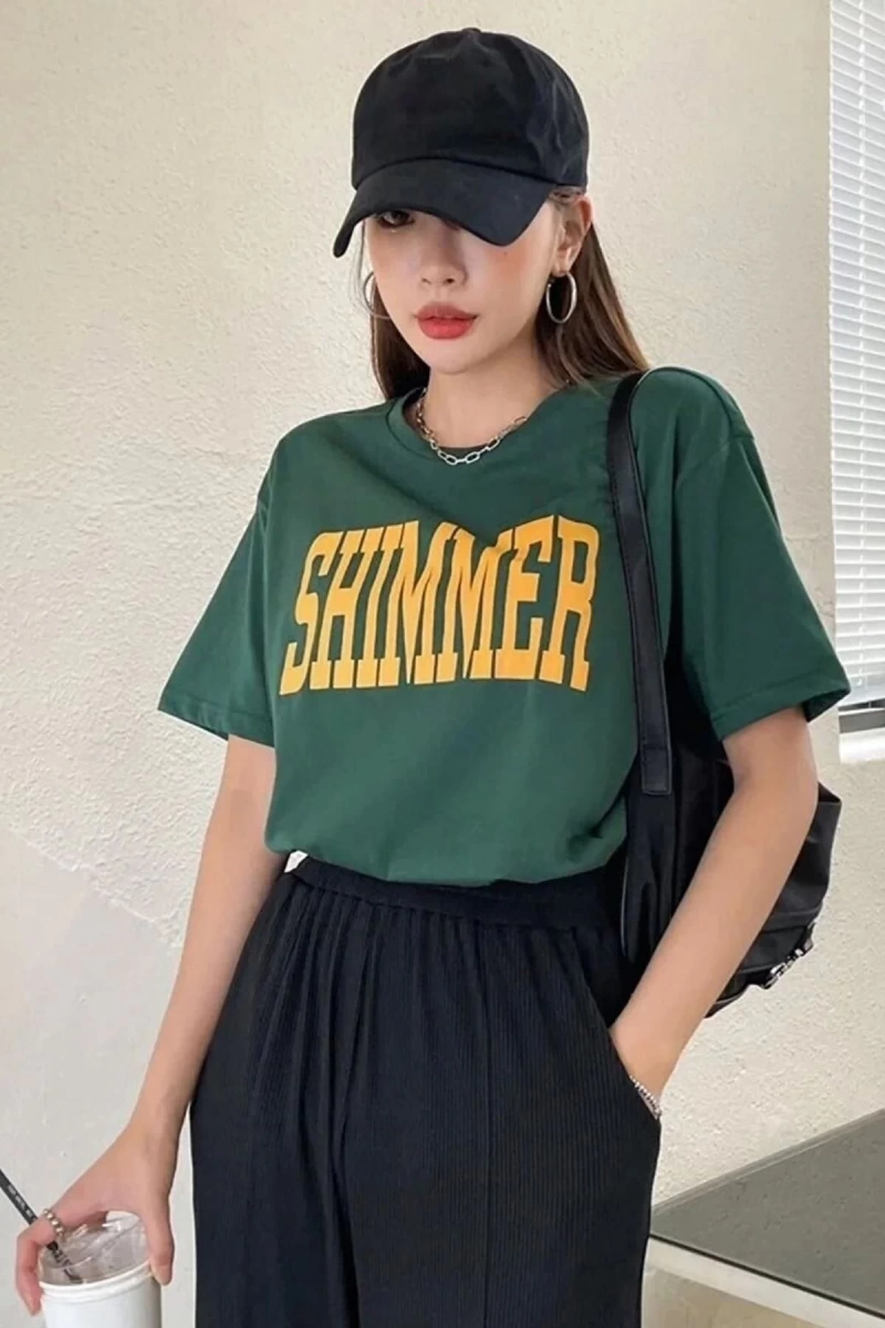 Unisex Shimmer Baskılı T-shirt