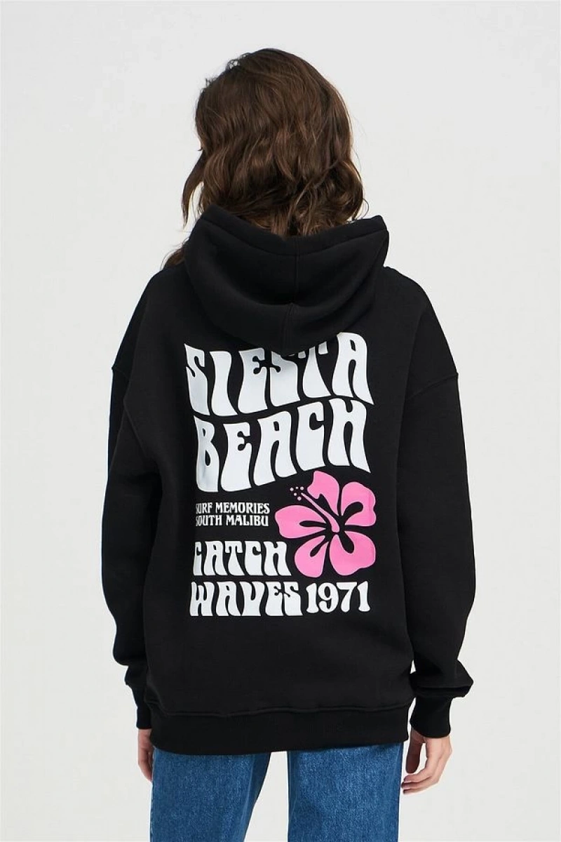 Unisex Siesta Beach Beyaz Sweatshirt Beyaz