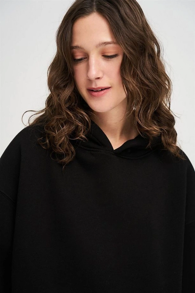 Unisex Siyah Basic Sweatshirt Siyah