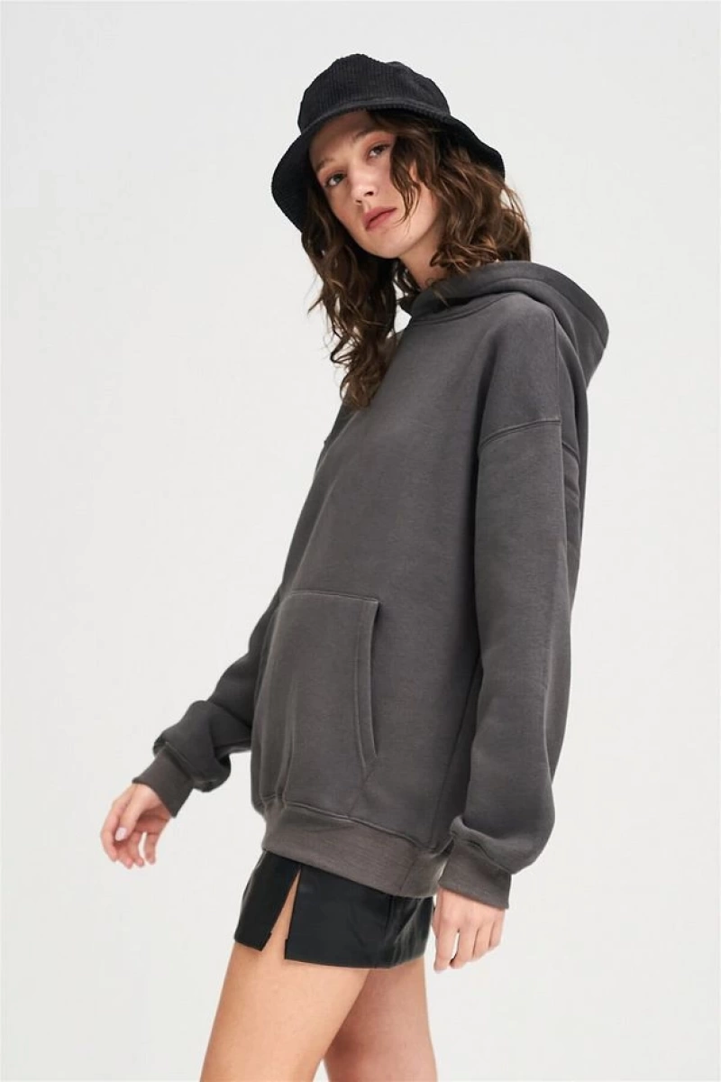Unisex Siyah Basic Sweatshirt Siyah