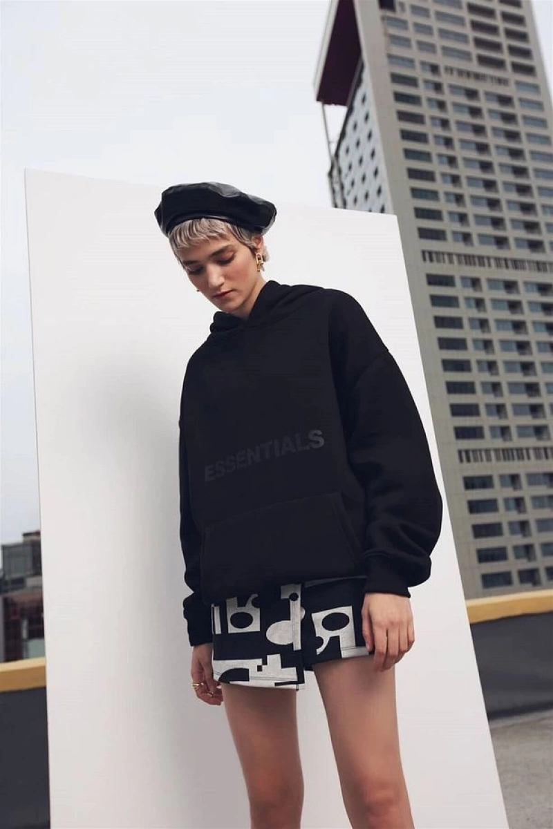 Unisex Siyah Essentials Sweatshirt Siyah