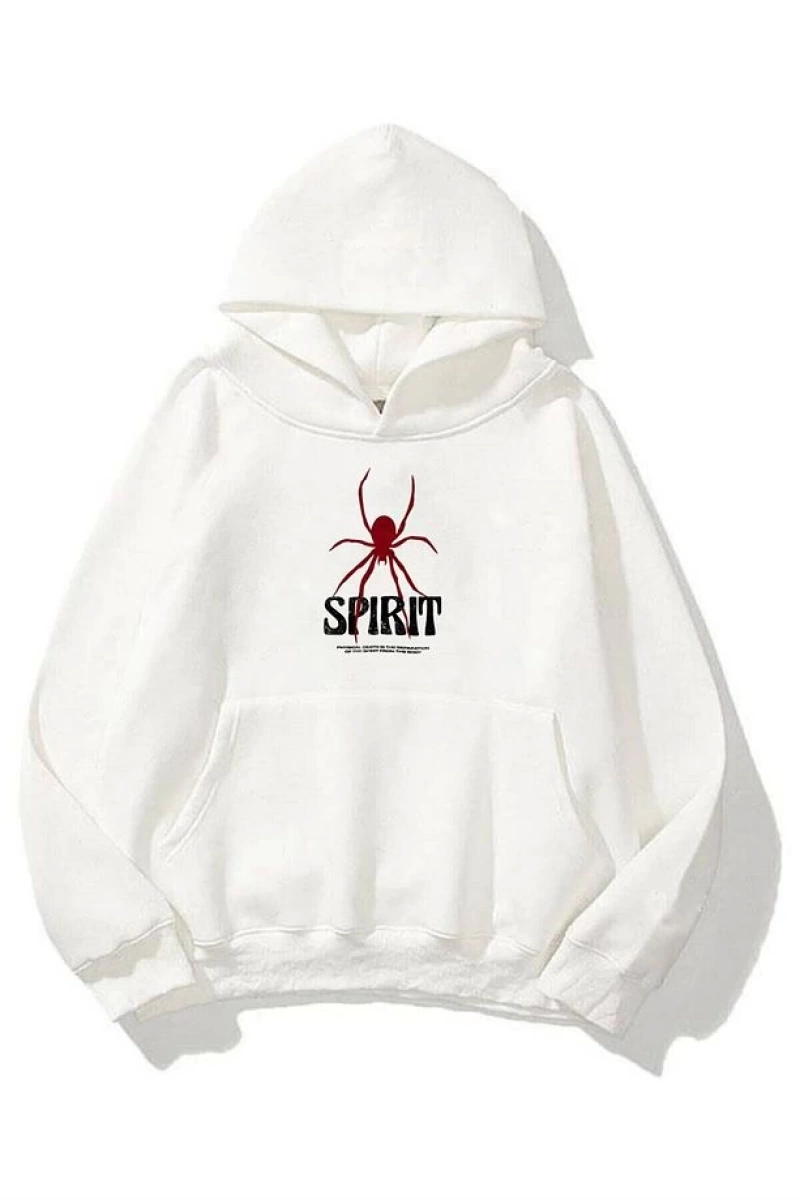 Unisex Spirit Sweatshirt Hoodie Siyah