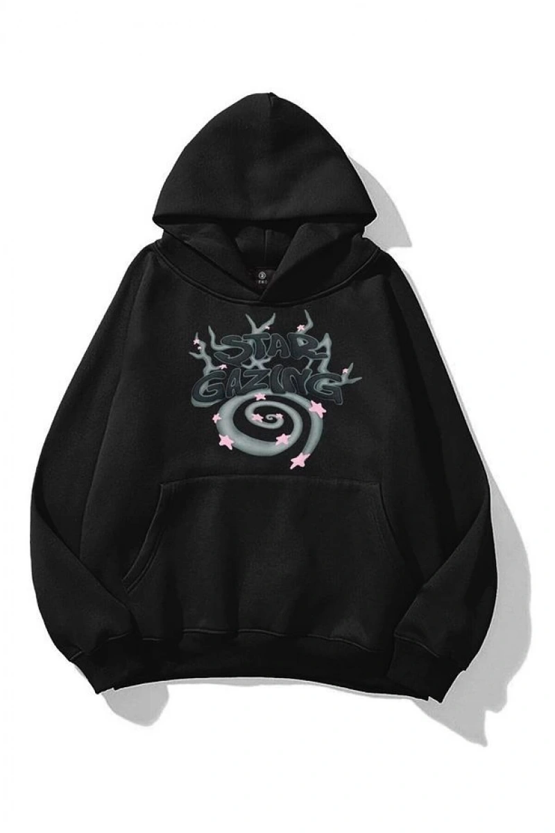 Unisex Star Gazing Sweatshirt Siyah