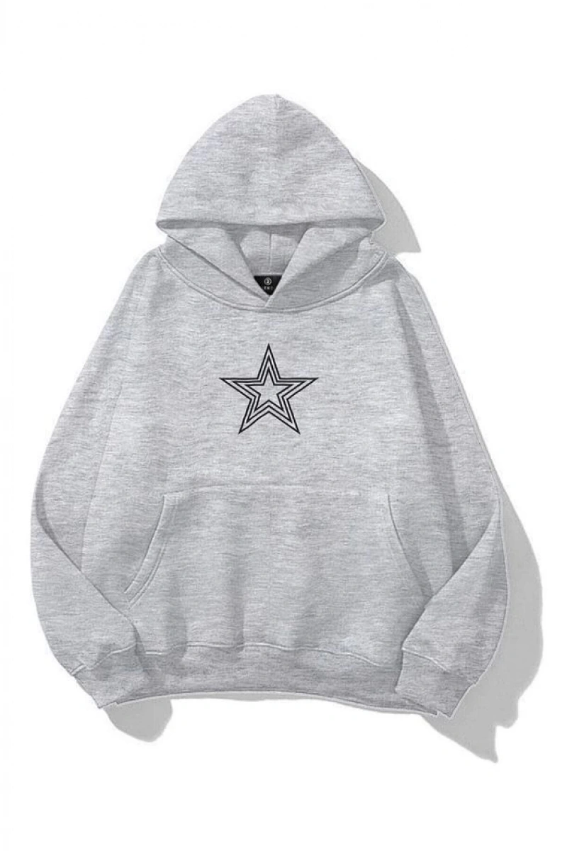 Unisex Star Stroke Sweatshirt  Gri