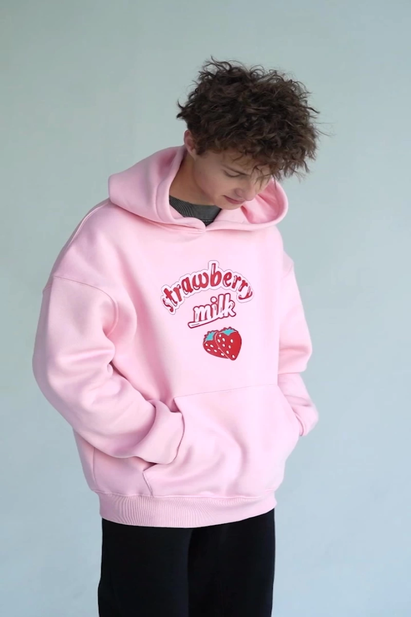 Unisex Strawberry Milk Sweatshirt Hoodie