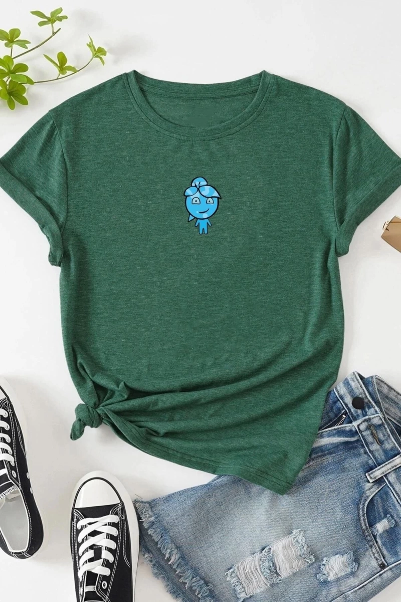 Unisex Su Avatar Baskılı T-shirt