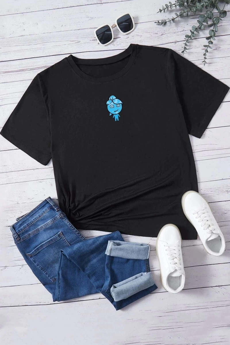 Unisex Su Avatar Baskılı T-shirt