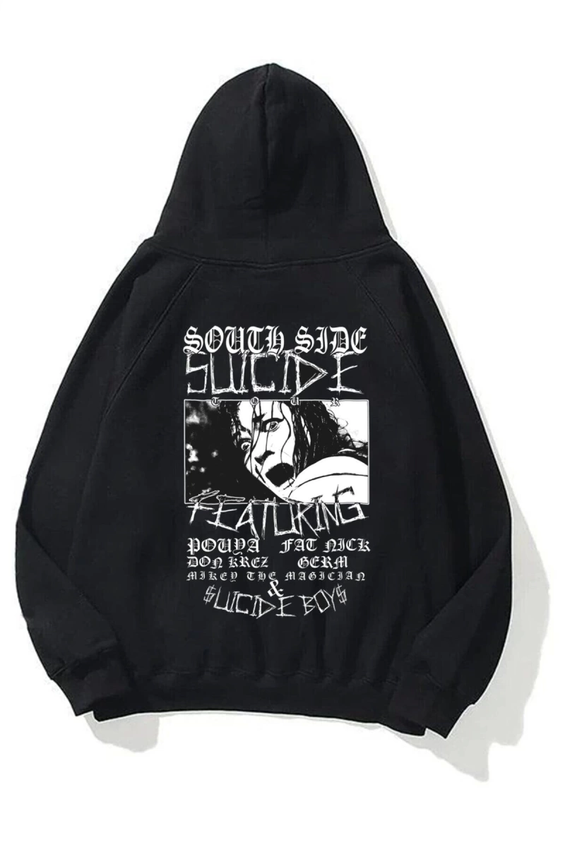 Unisex Suicideboys South Side Siyah Sweatshirt