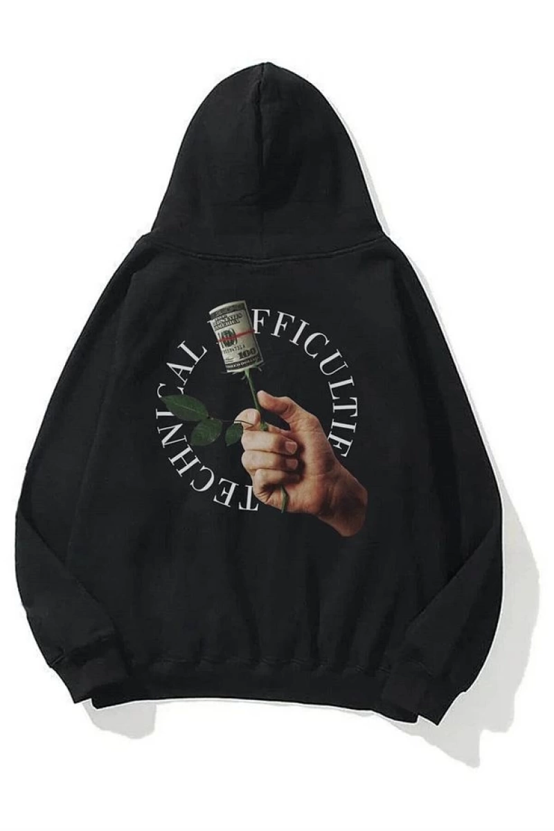 Unisex Technical Difficulties Siyah Sweatshirt Siyah