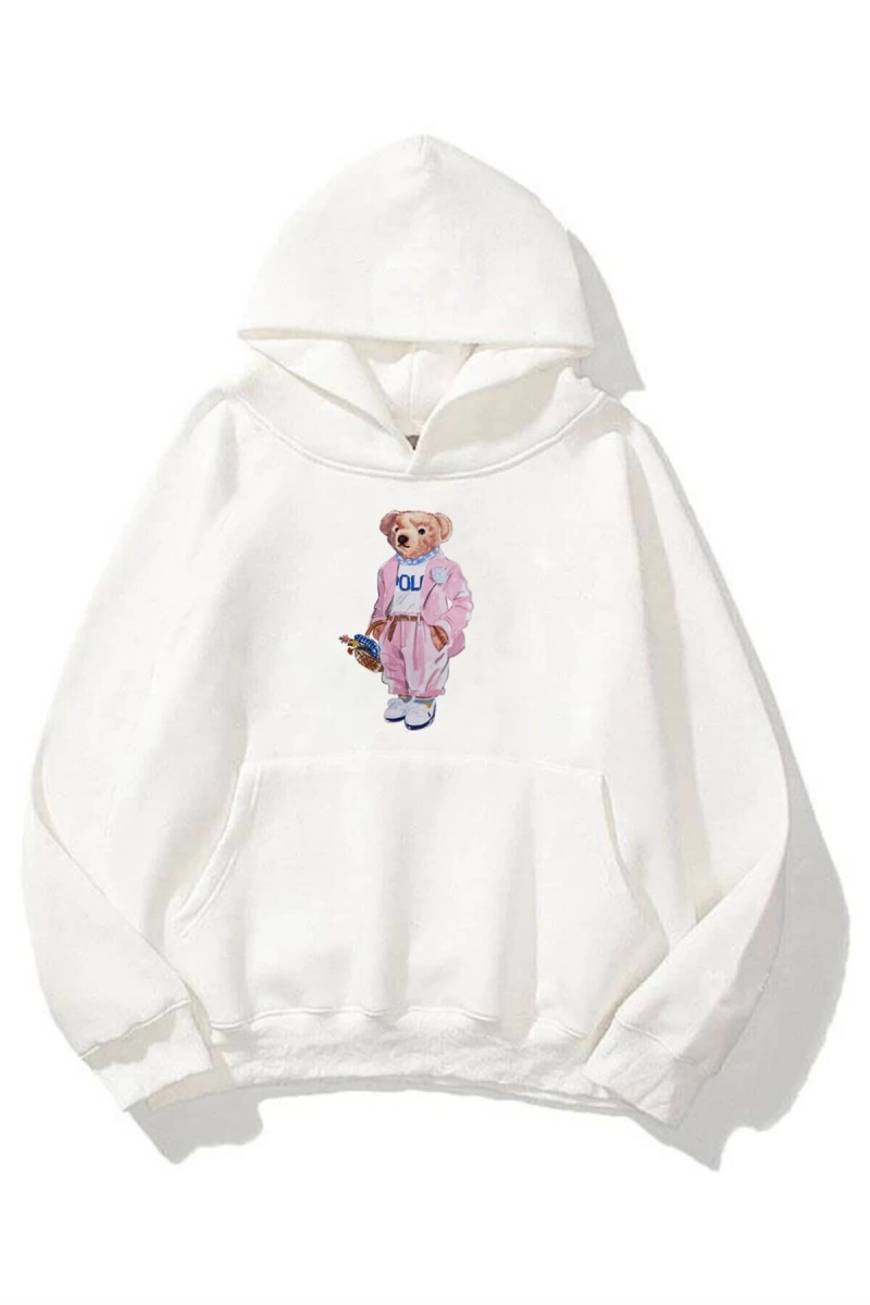 Unisex Teddy Beyaz Sweatshirt