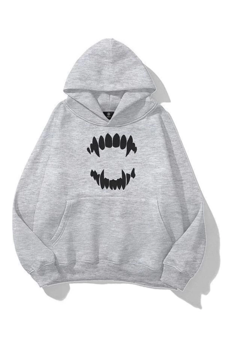 Unisex Teeth Sweatshirt  Gri