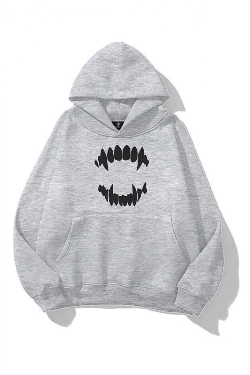 Unisex Teeth Sweatshirt  Gri