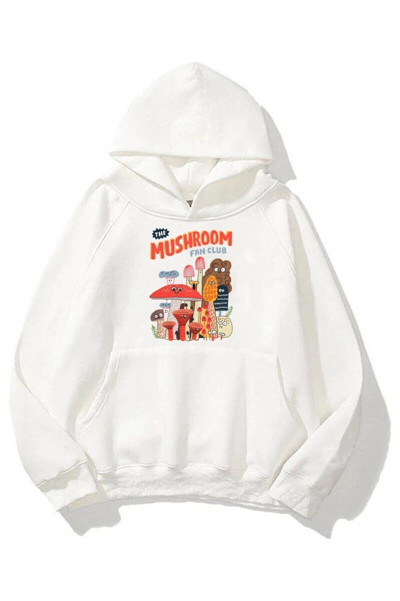 Unisex The Mushroom Fan Club Beyaz Sweatshirt