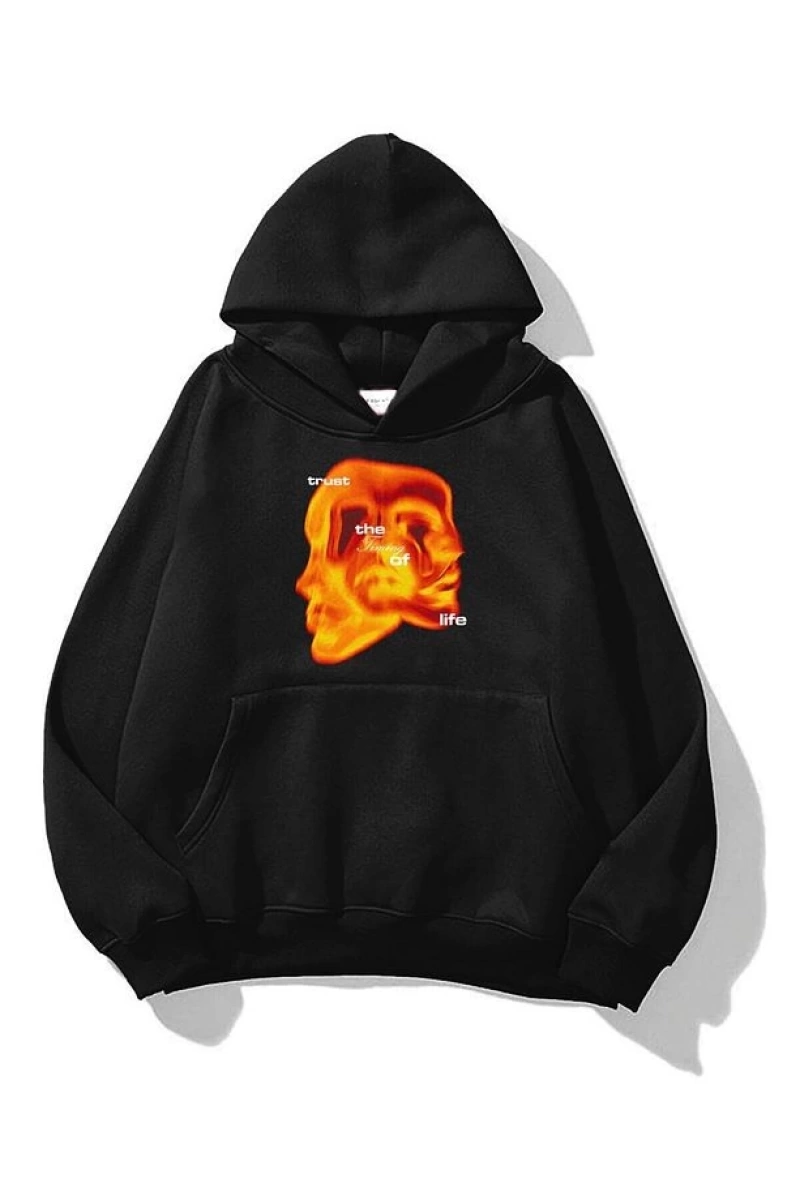 Unisex Timing Of Life Sweatshirt Siyah