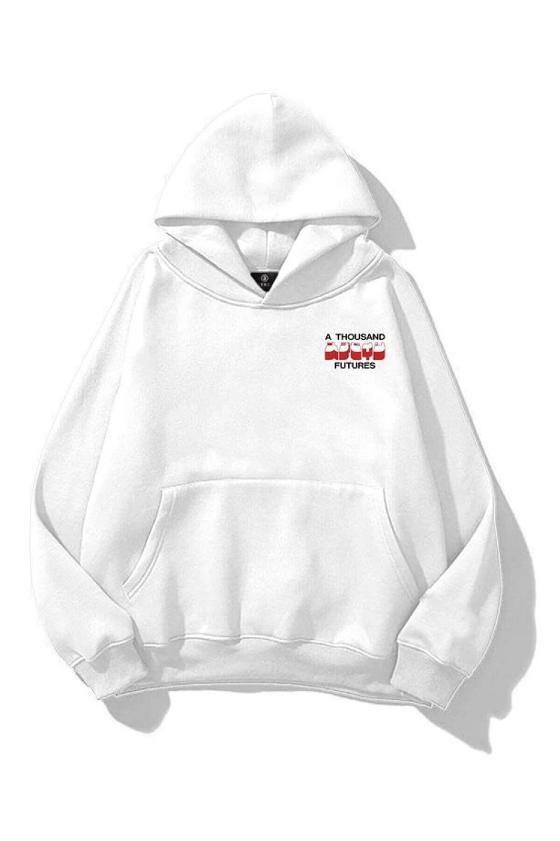 Unisex Tokyo Apple Sweatshirt Beyaz