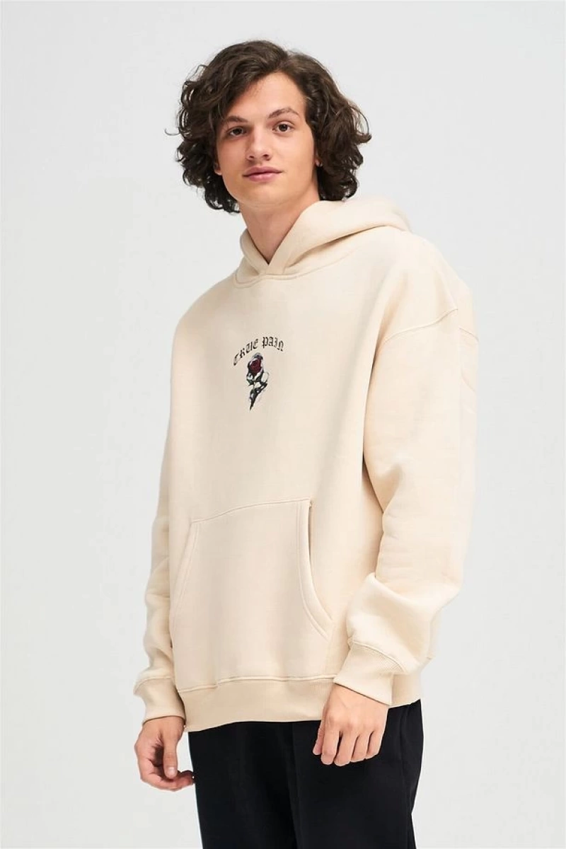 Unisex True Pain Sweatshirt Hoodie Gri