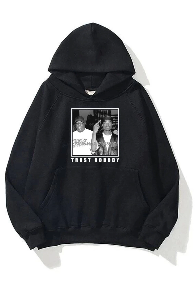 Unisex Trust Nobody Siyah Sweatshirt
