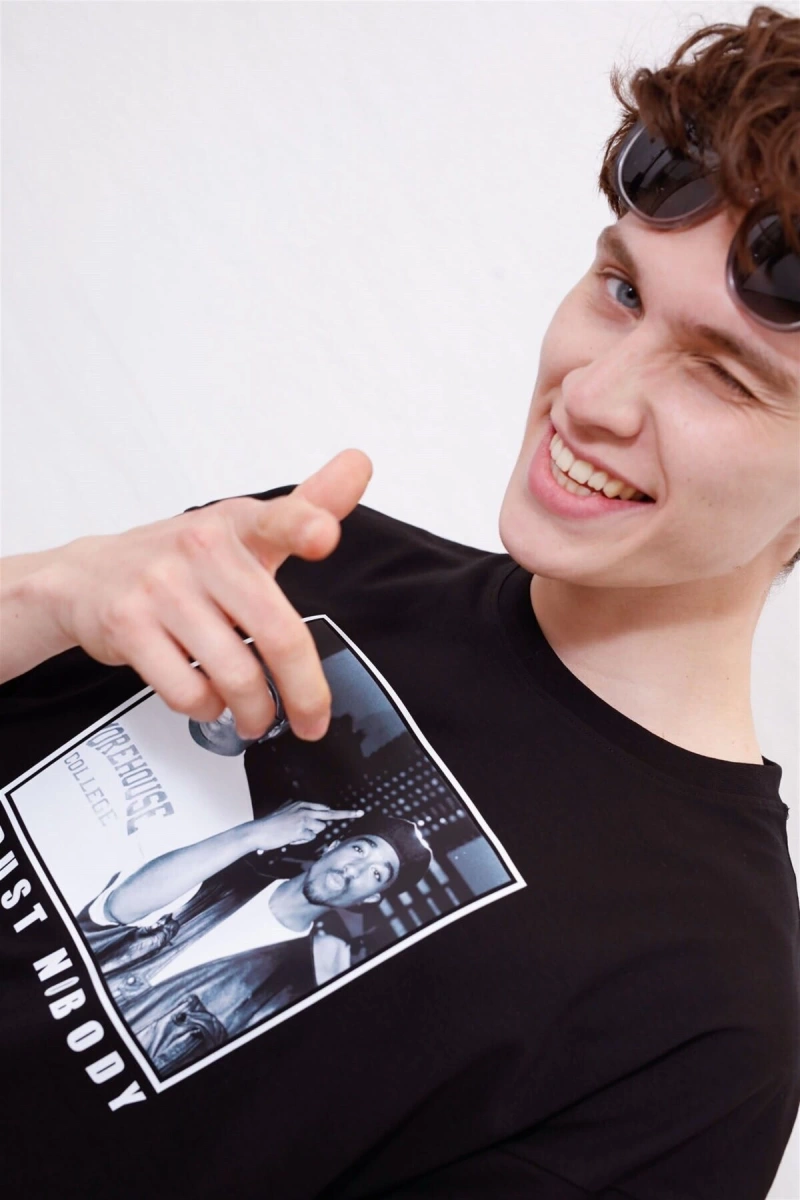 Unisex Trust Nobody Siyah Tshirt
