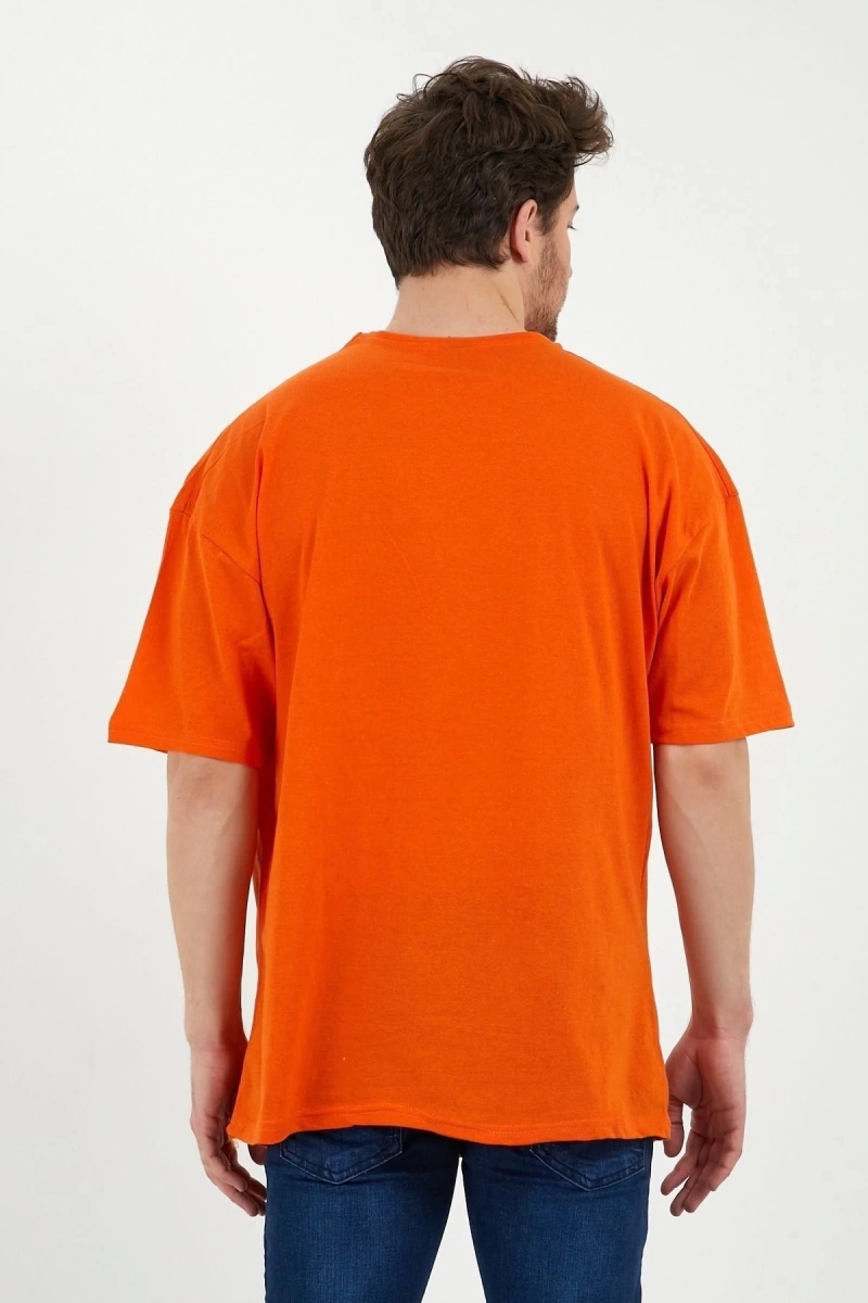 Unisex Turuncu Bol Kesim Oversize Tshirt