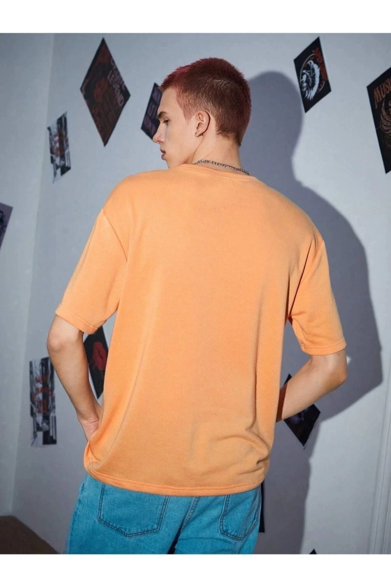 Unisex Turuncu Vacatıon Baskılı 2li Set Sevgili Çift Kombini