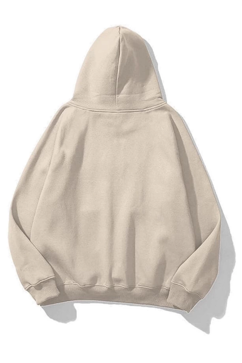 Unisex Two Faced Sweatshirt Hoodie Gri