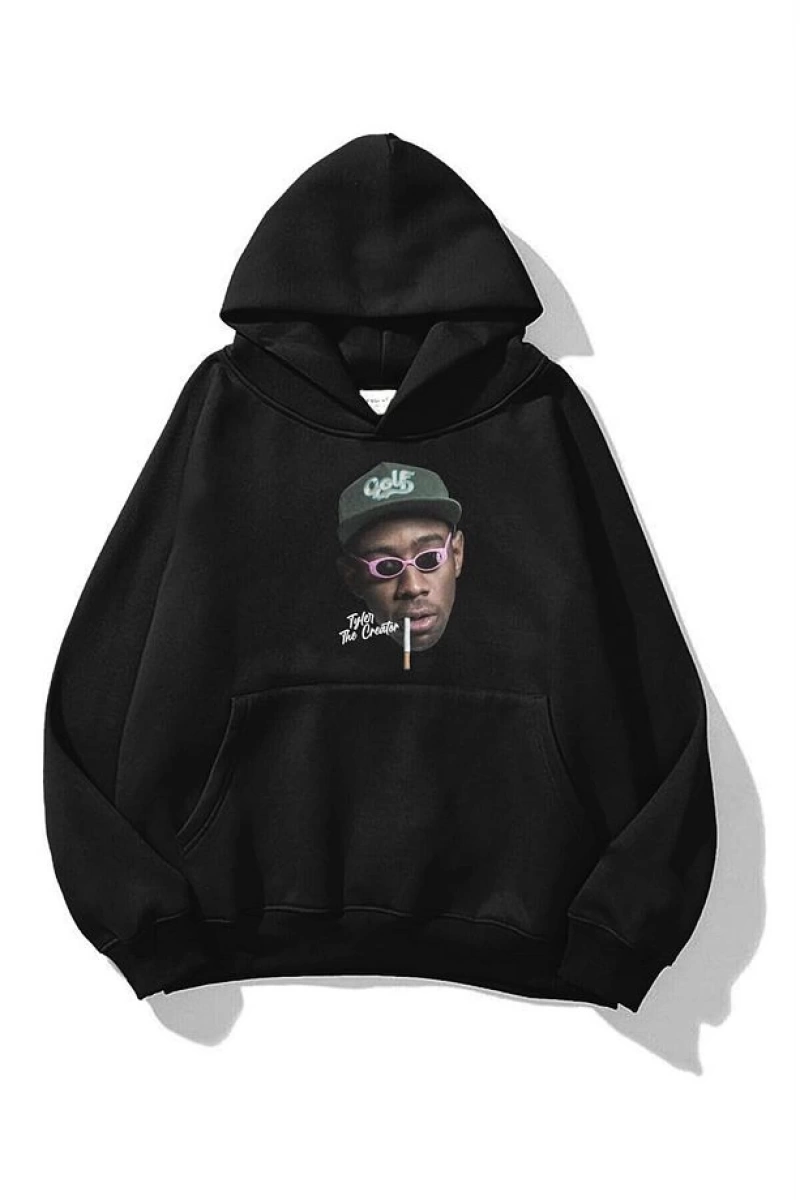 Unisex Tyler The Creator Sweatshirt Hoodie Siyah