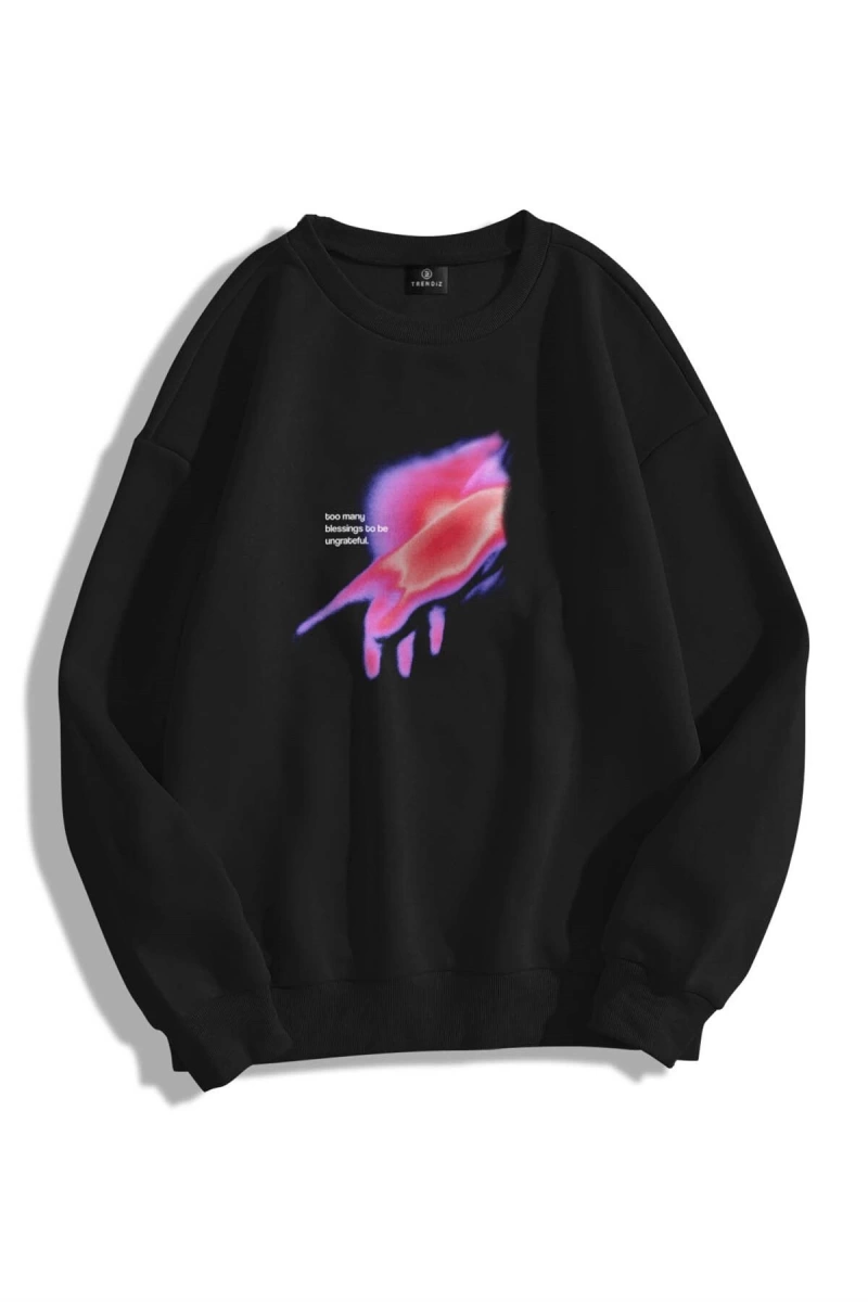 Unisex Ungrateful Bisiklet Yaka Sweatshirt
