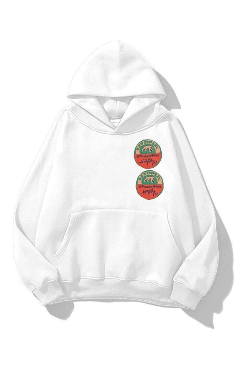 Unisex Utopia Light Travis Scott Sweatshirt Hoodie Beyaz