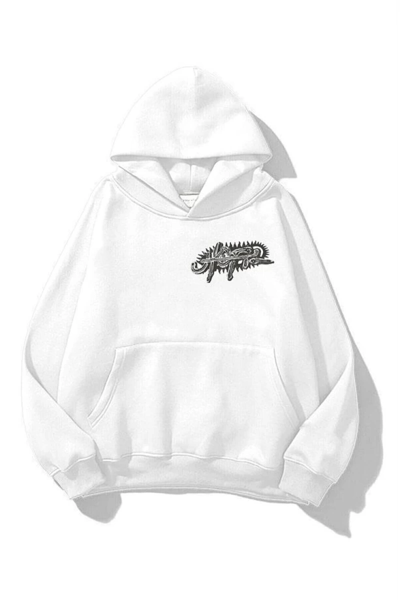 Unisex Utopia Wheel Travis Scott Sweatshirt Hoodie Beyaz