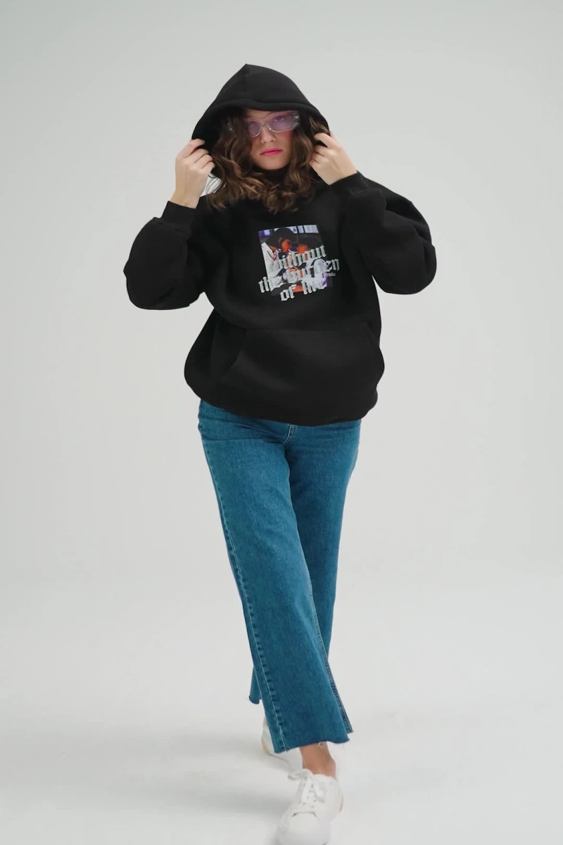 Unisex Without The Burden Sweatshirt Hoodie Siyah