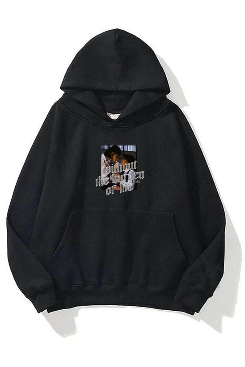 Unisex Without The Burden Sweatshirt Hoodie Siyah