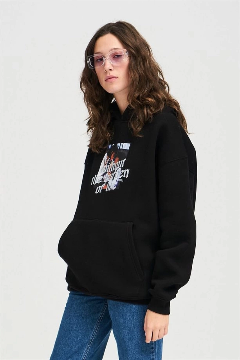 Unisex Without The Burden Sweatshirt Hoodie Siyah