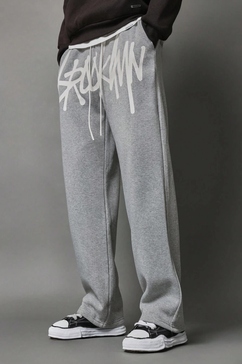 Urban Streetwear Skater Fit Eşofman Altı Graffiti Logo Baskılı, Elastik Bel Jogger Tar