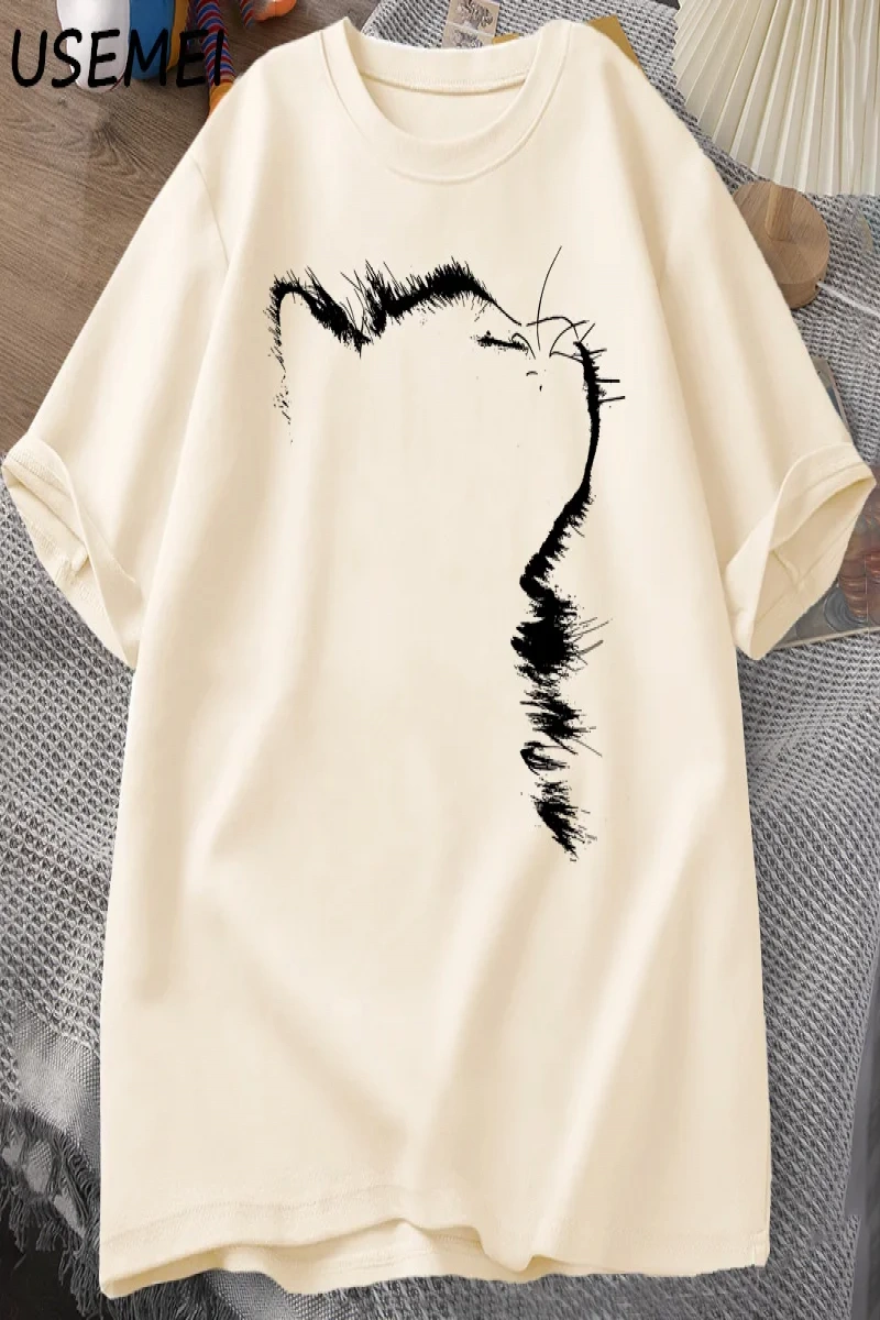 Uyandırma hareket aptal kedi T Shirt erkek kadın rahat erkek tişört adam giysileri pamuk kısa 2989