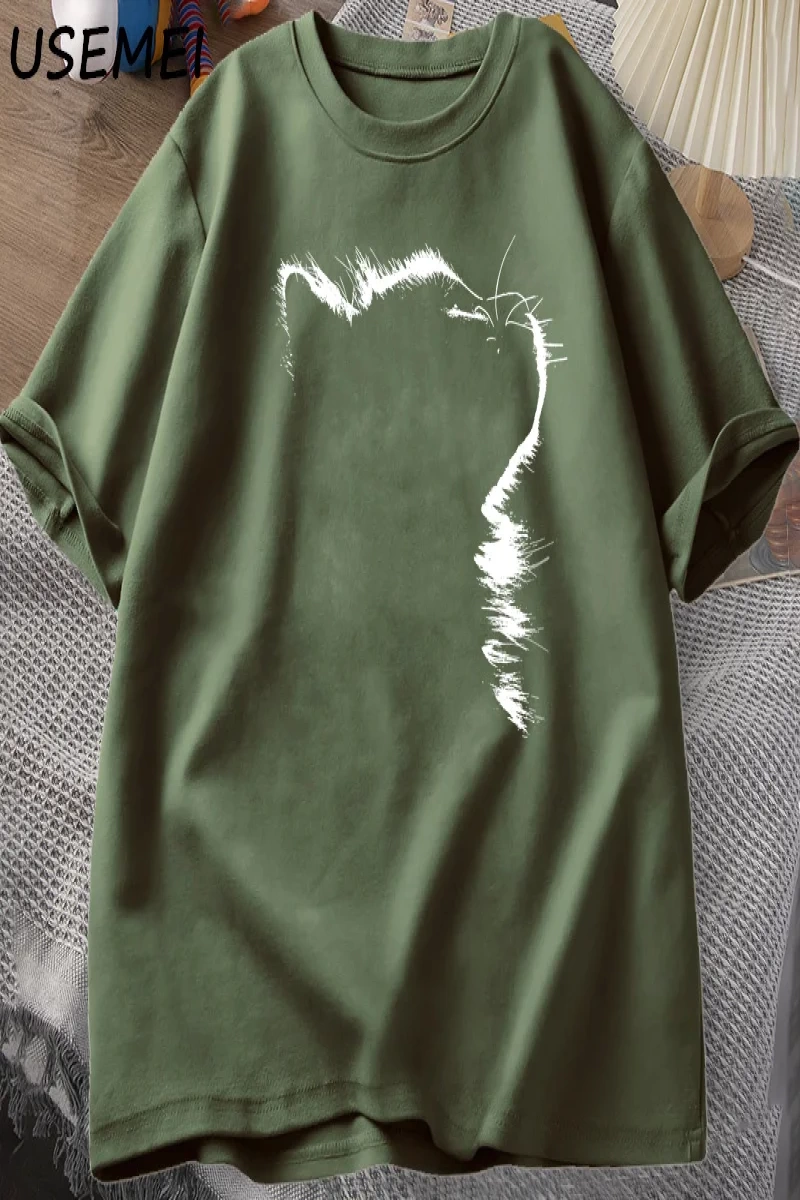 Uyandırma hareket aptal kedi T Shirt erkek kadın rahat erkek tişört adam giysileri pamuk kısa 2989