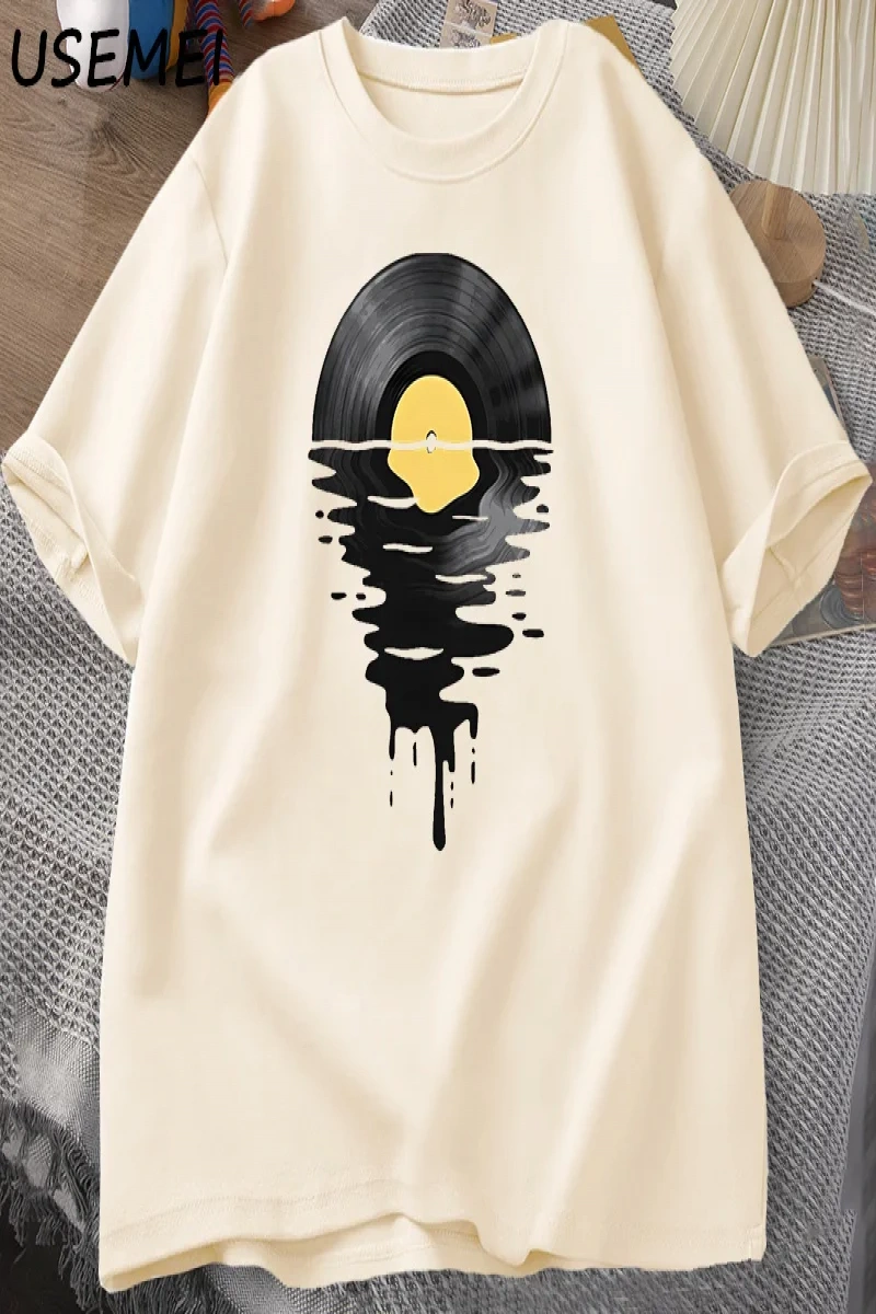 Vinil Kayıt T Shirt Vinil Serin Gün Batımı Vintage Müzik Sevgilisi Tee Tshirt DJ Müzik Öğretm 2866