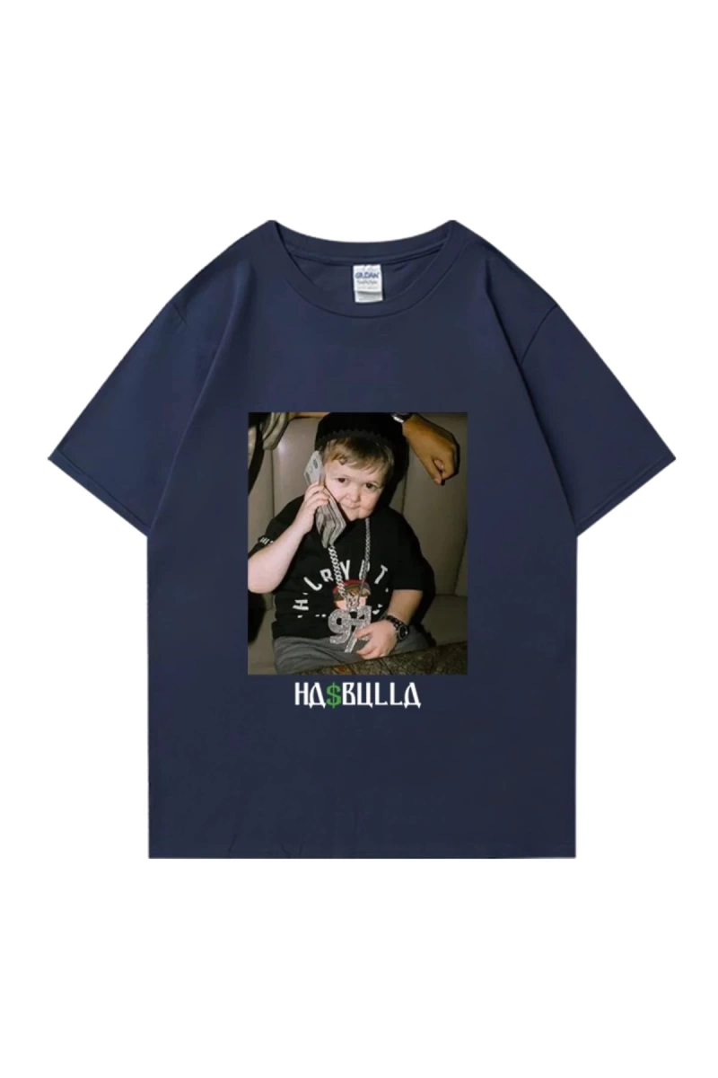 Vintage Hasbulla mücadele T shirt yaz erkek kadın moda grafikli tişört boy kısa kollu sa