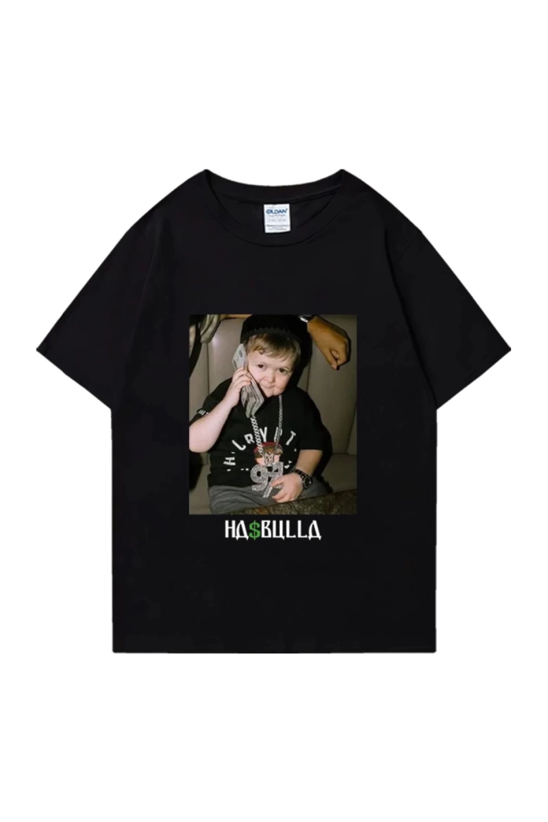 Vintage Hasbulla mücadele T shirt yaz erkek kadın moda grafikli tişört boy kısa kollu sa