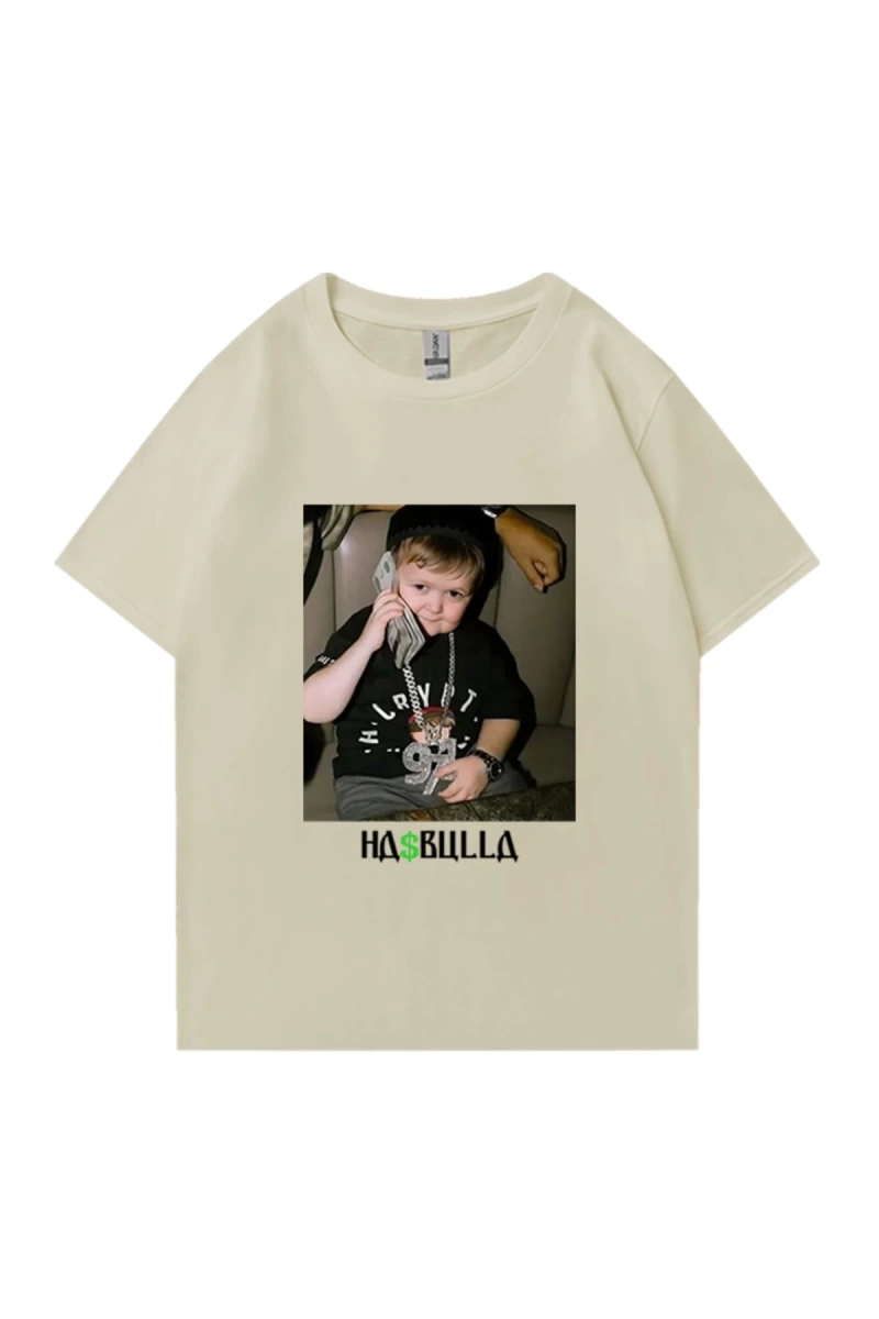 Vintage Hasbulla mücadele T shirt yaz erkek kadın moda grafikli tişört boy kısa kollu sa