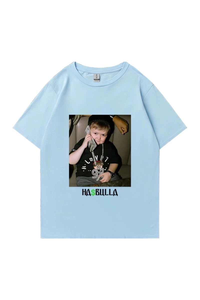 Vintage Hasbulla mücadele T shirt yaz erkek kadın moda grafikli tişört boy kısa kollu sa