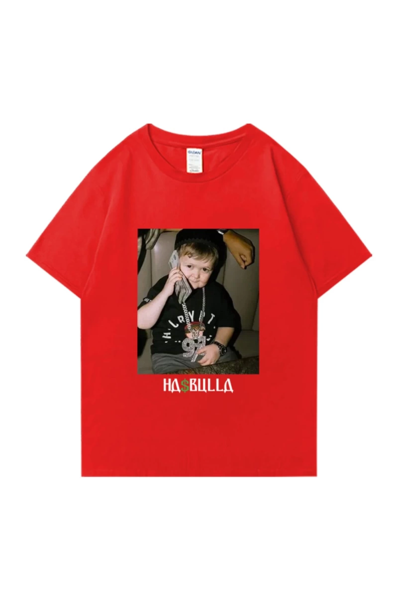 Vintage Hasbulla mücadele T shirt yaz erkek kadın moda grafikli tişört boy kısa kollu sa