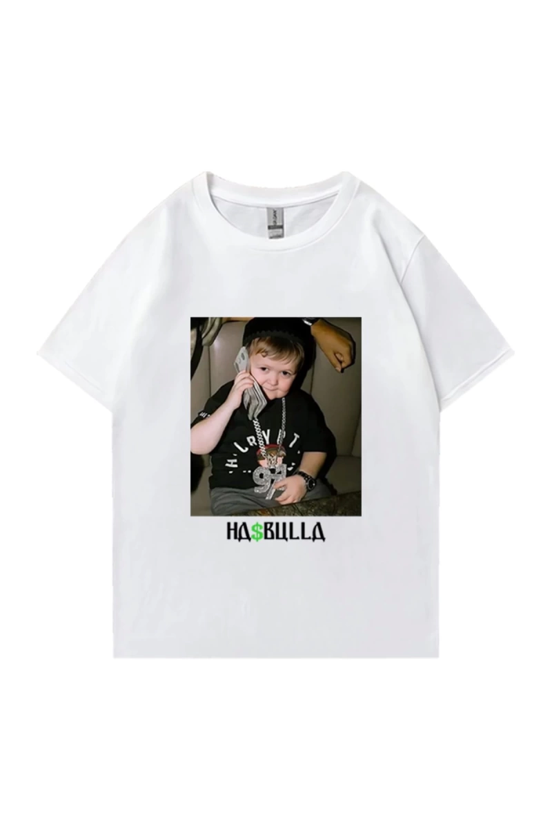 Vintage Hasbulla mücadele T shirt yaz erkek kadın moda grafikli tişört boy kısa kollu sa