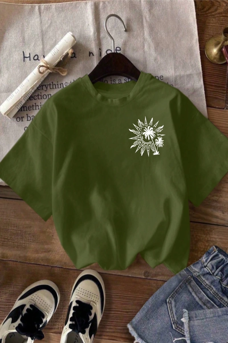 Vintage Loose Kişilik Sokak Grafik Baskılı Yuvarlak Yaka Kısa Kollu Tişört