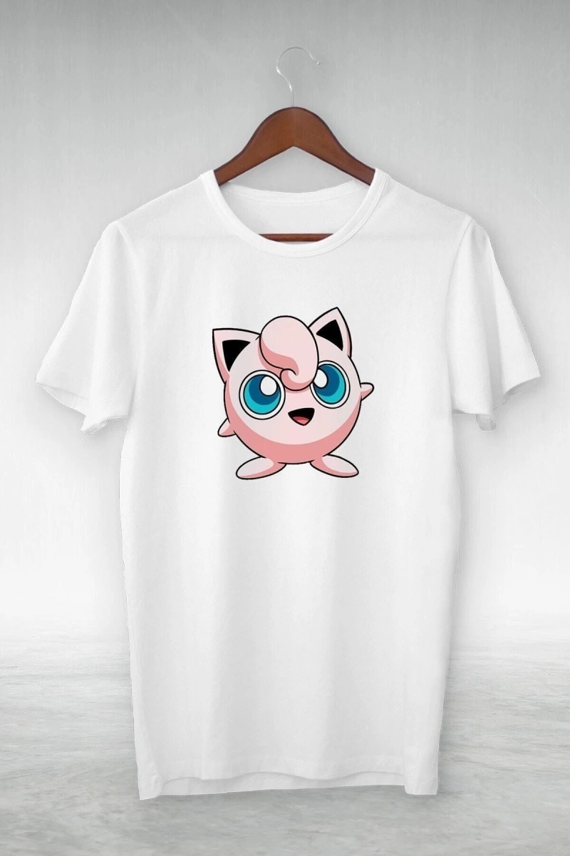 Vtshirt Beyaz -pokemon-jigglypuff- Illustrasyon Çizim- Y-029