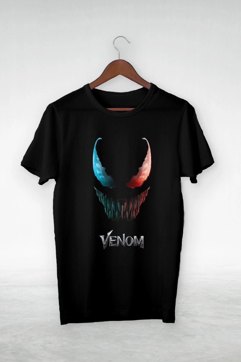 Vtshirt Siyah -unisex -venom-ıllustrasyon Çizim- Y-063