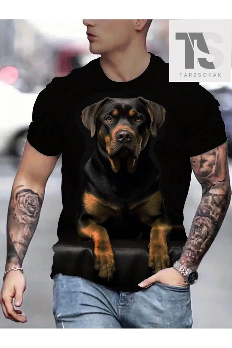 Wartco Erkek Flame City Logo Baskılı T-Shirt