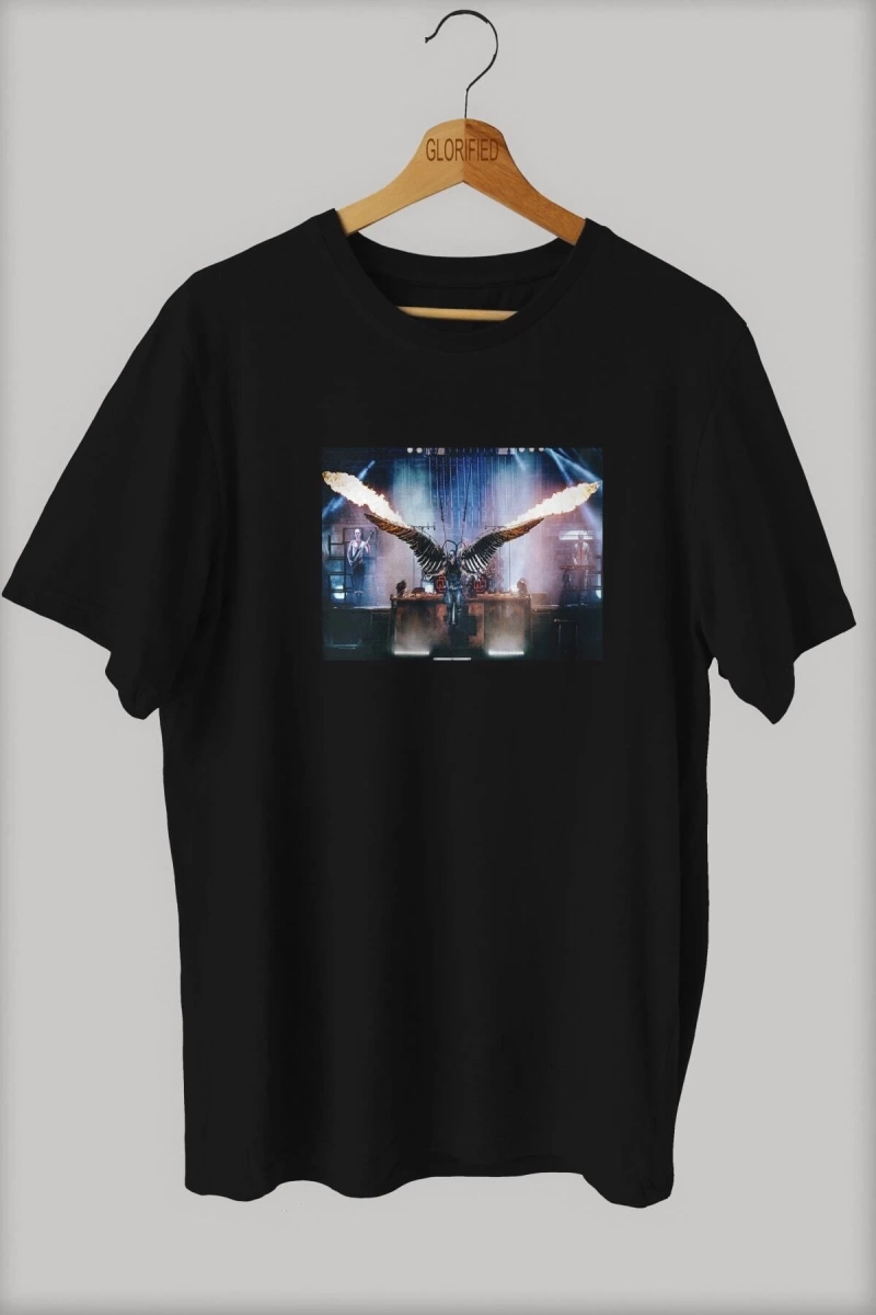 Wed Rammstein Tasarım Baskılı Unisex Oversize T-shirt