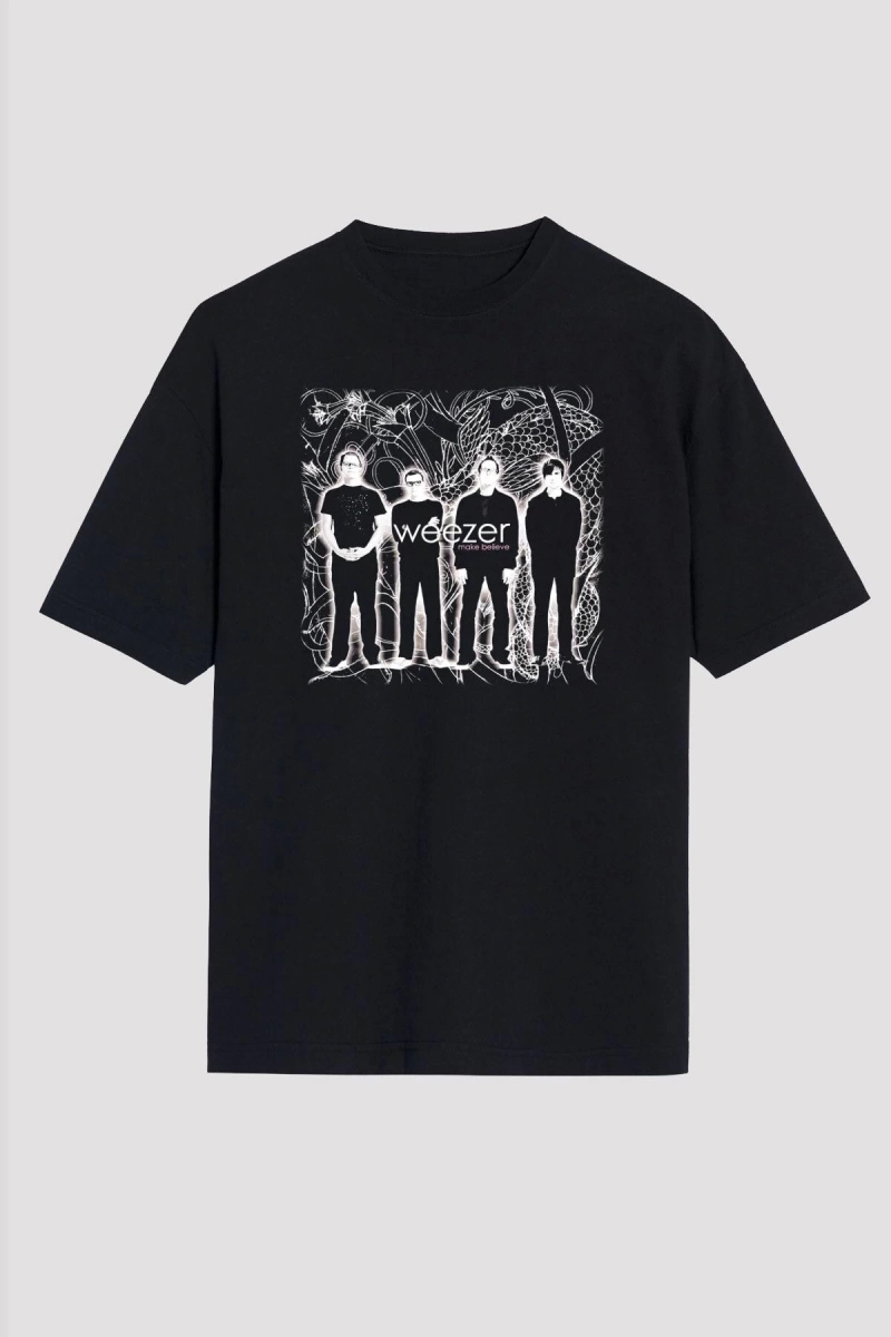 Weezer Siyah Unisex Oversize Tişört T-shirt